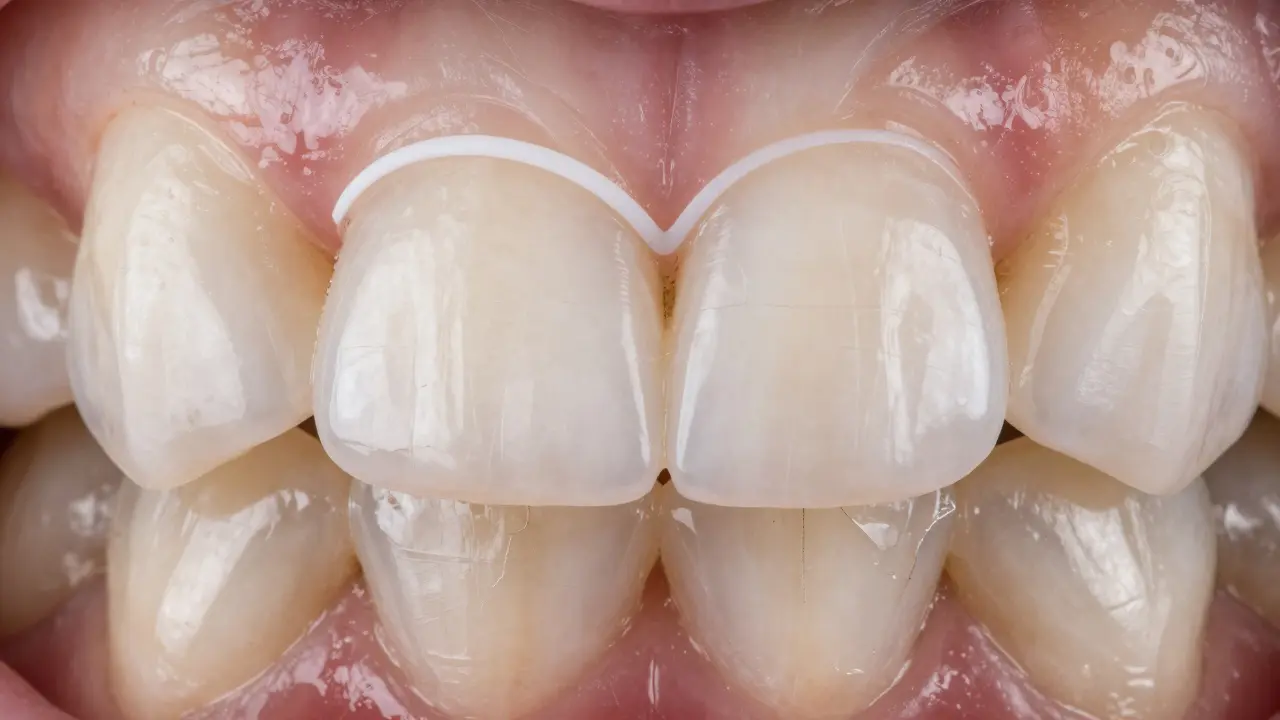 Jak vypadá poškozená sklovina u kompozitních fazet?