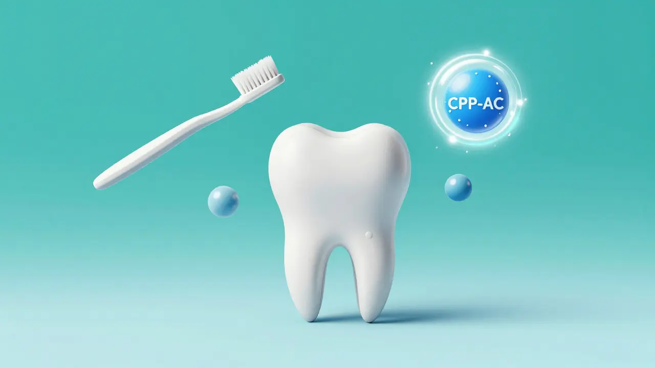 Kolaž symbolizující komplexní péči o zuby a kombinaci různých metod ochrany.