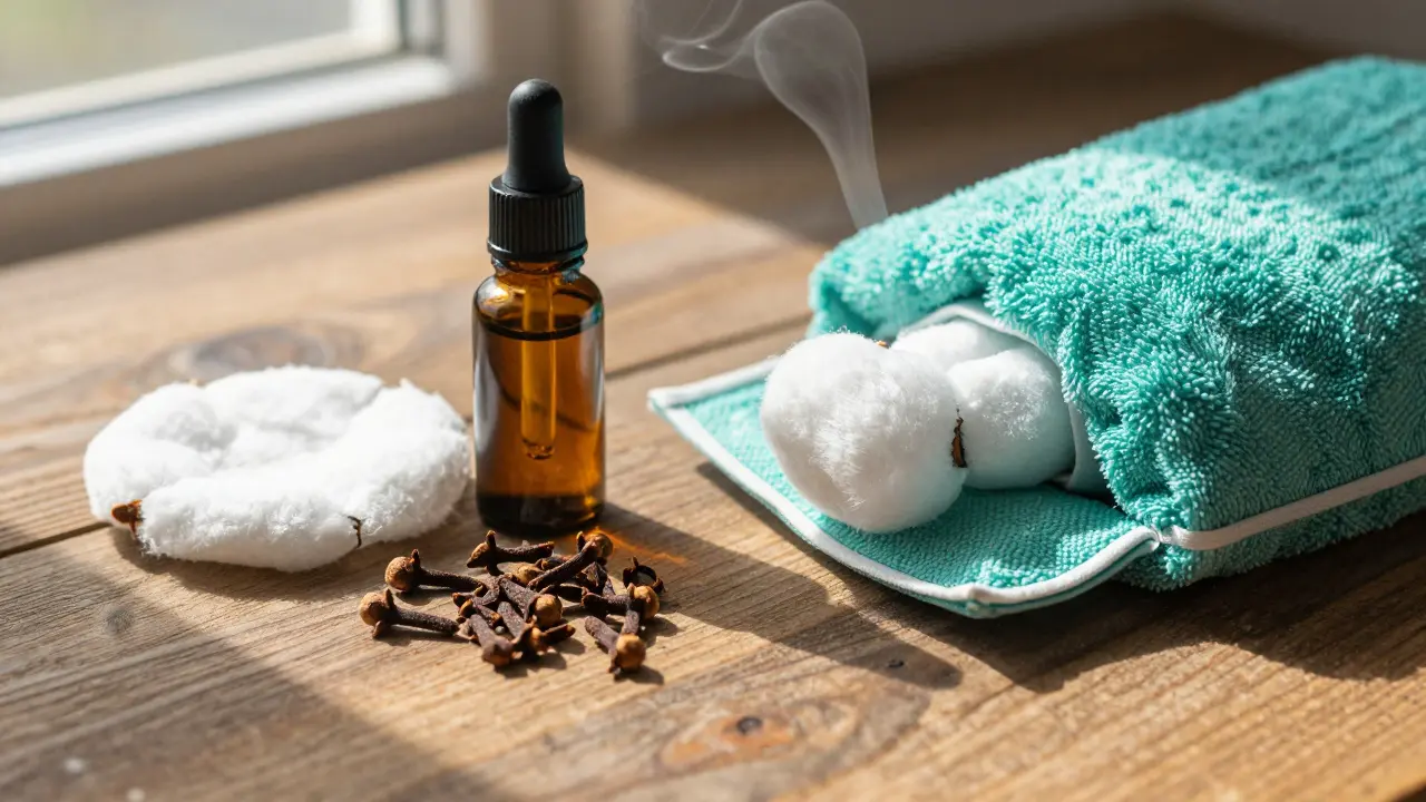 Olej z hřebíčku a ledové obklady jako přirozená léčba.