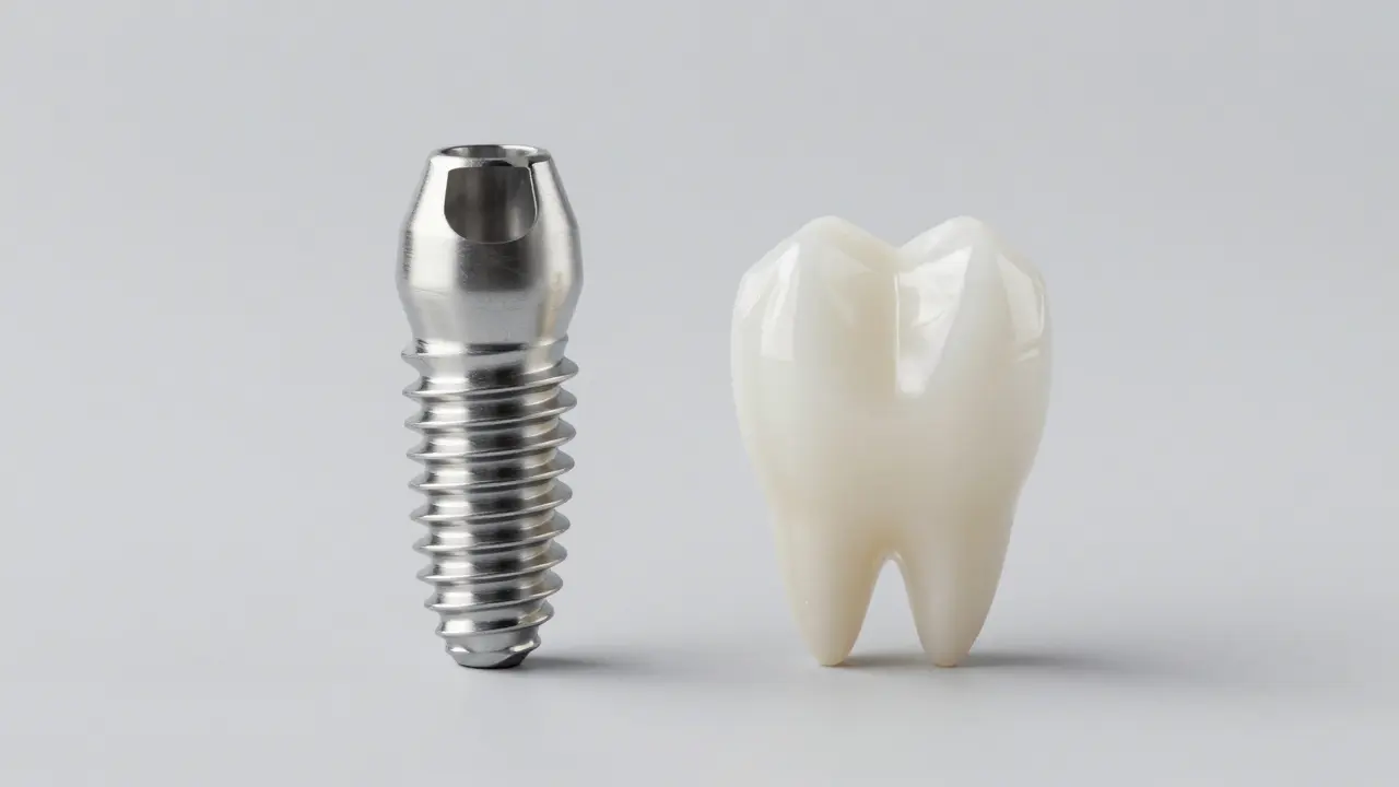 Srovnání titanového a keramického zubního implantátu