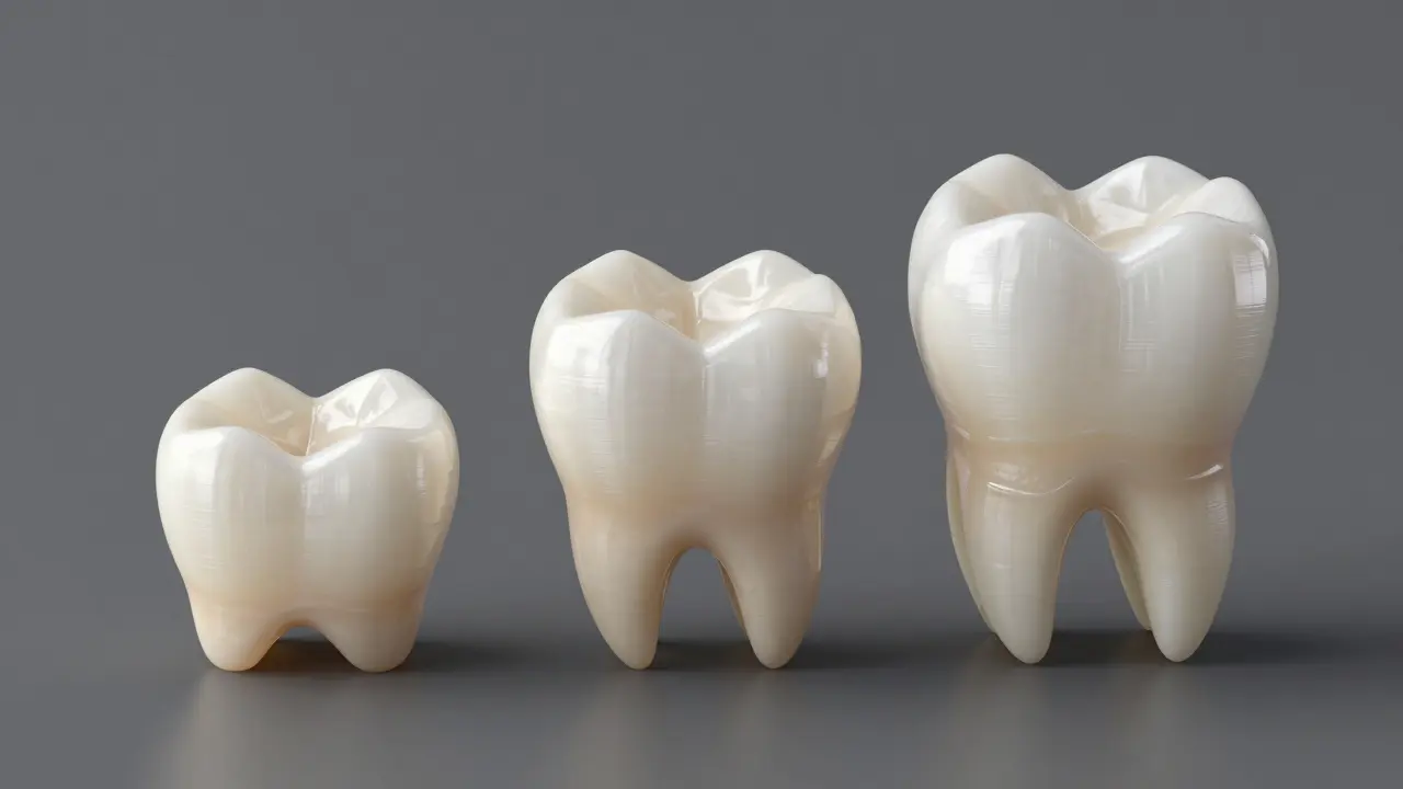 3D vizualizace inlaye, onlaye a zubní korunky