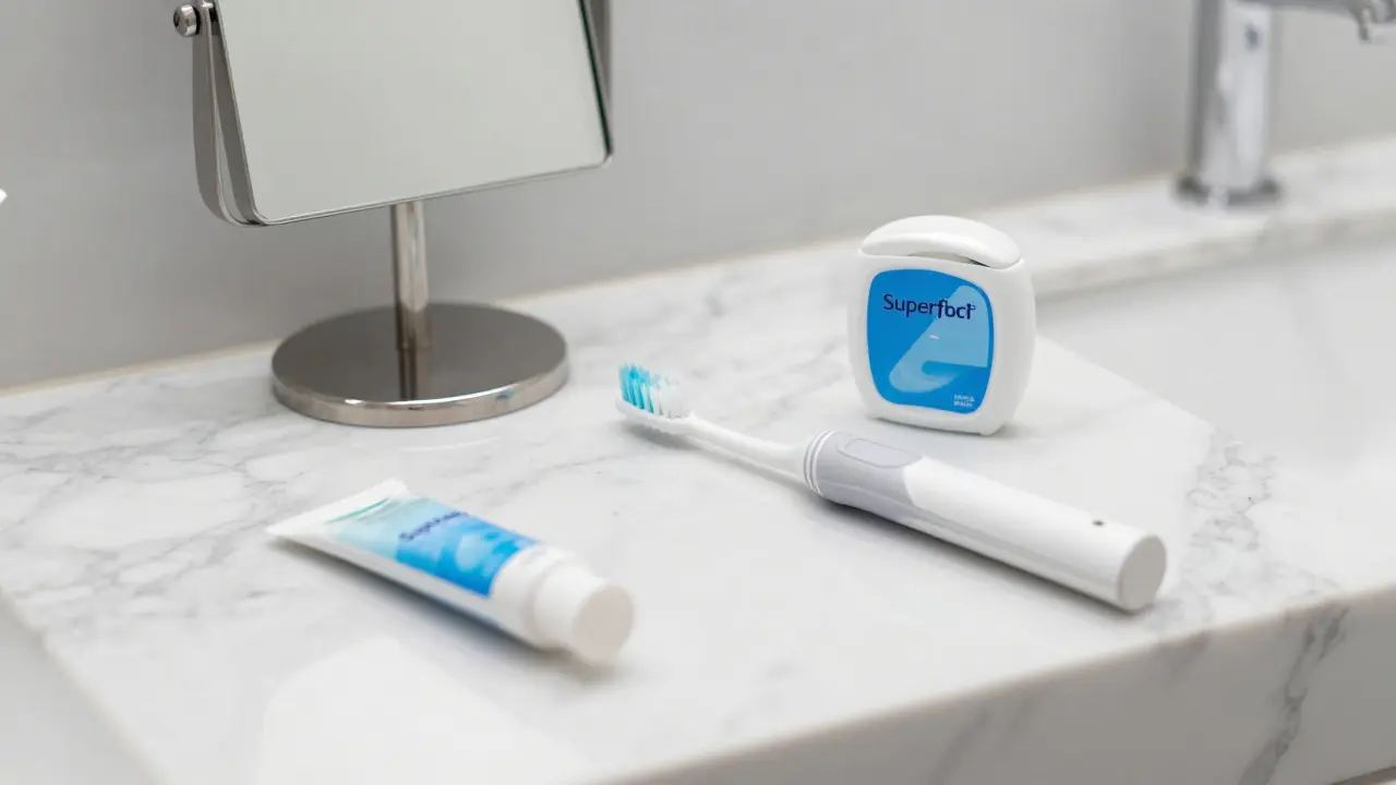 Cestovní sada zubní hygieny s voskem a kartáčkem pro rovnátka