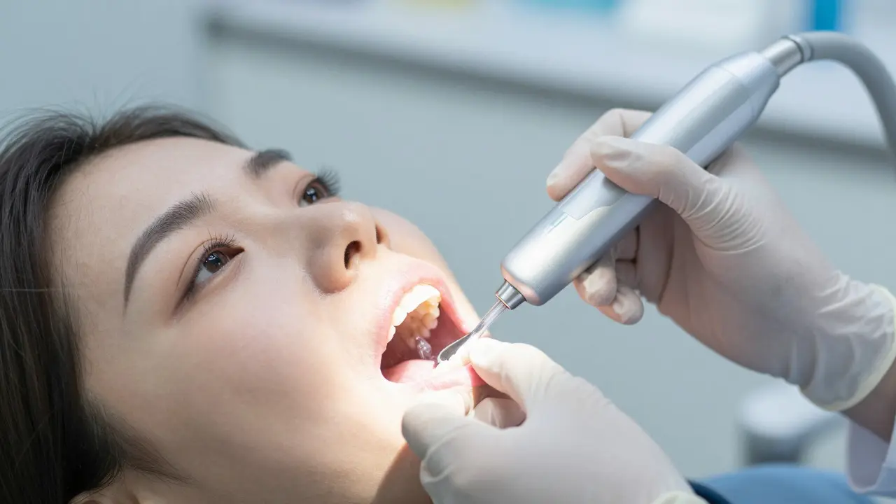 Profesionální čištění zubů u dentálního hygienika